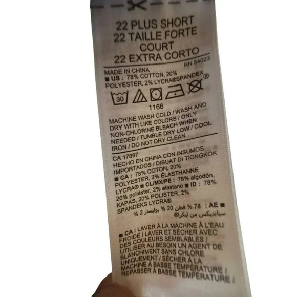 Old Navy Stretch Super Skinny Womens Jeans Plus Sz 22 Short Dark Wash New - Picture 7 of 14